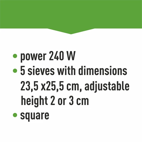 Svamptork, frukt, grönsaker och örter med temperaturreglering, 240W, vit - 15
