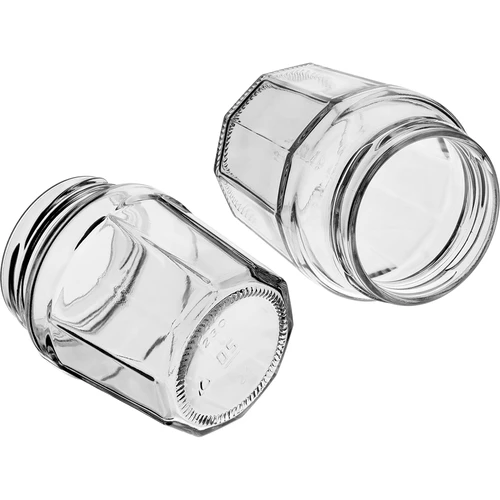 Syltburk 230ml med svart lock fi63/4 - 6st - 7