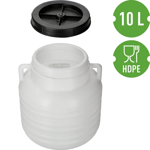 Syrningskruka 10 L – vit, med handtag - 3