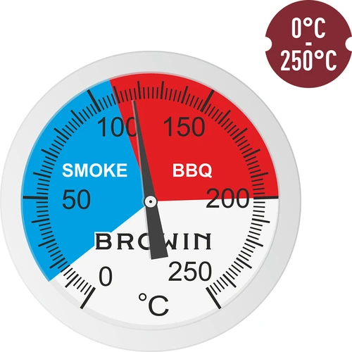Termometer för rökeri och BBQ (0°C till +250°C) 5,2cm - 4