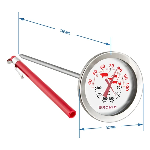 Termometer med dubbla skalor (30°C till 100°C) / (50°C till 300°C) 13,0cm - 3