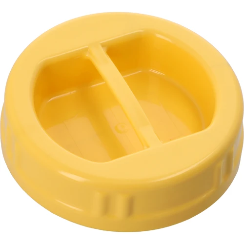 Gult TO-plastlock Ø100 mm med handtag, för glasburkar