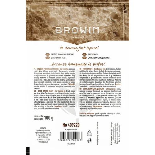 Torkad bagerijäst, 100g - 2