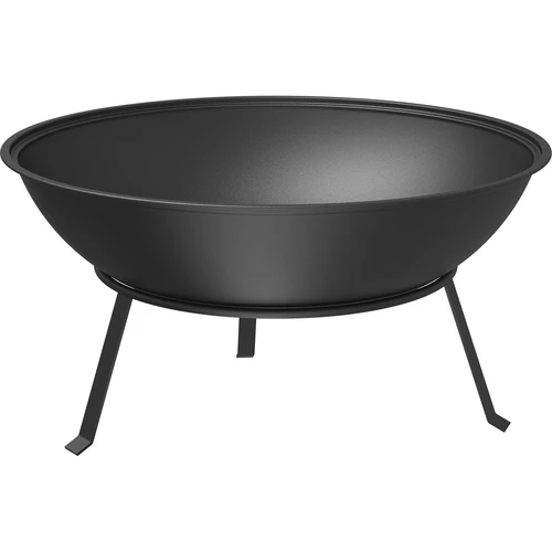 Trädgårdseldstad med galler, Ø55 cm, rund, skål