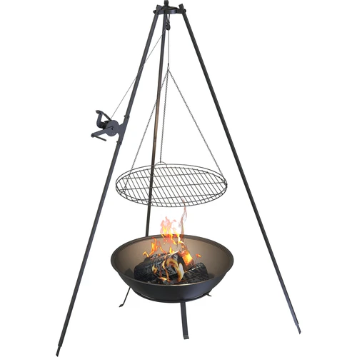 Trädgårdseldstad med galler, Ø55 cm, rund, skål - 7