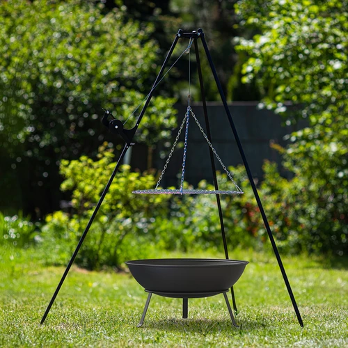 Trädgårdseldstad med galler, Ø55 cm, rund, skål - 10