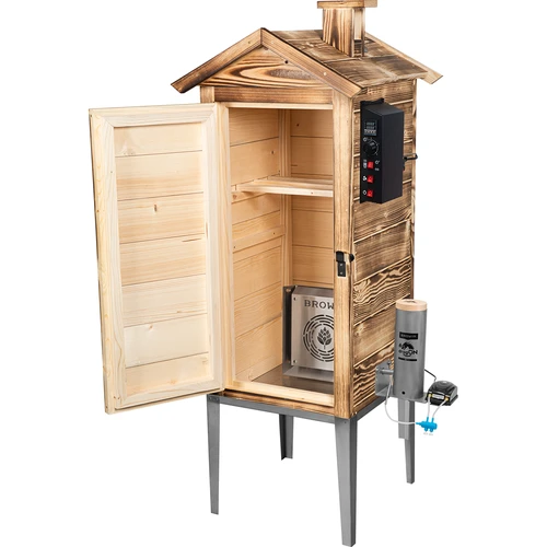 Trädgårdsrökskåp 200 L dragON Wood 100E – vedeldat, med elektrisk värmemodul och styrenhet - 3