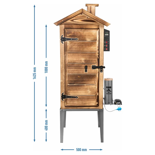 Trädgårdsrökskåp 200 L dragON Wood 100E – vedeldat, med elektrisk värmemodul och styrenhet - 4