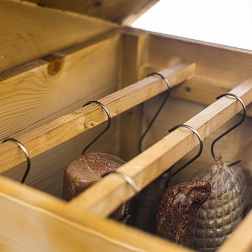 Trädgårdsrökugn i trä 200 L – dragON Wood 100E med elektrisk värmemodul och styrenhet - 16