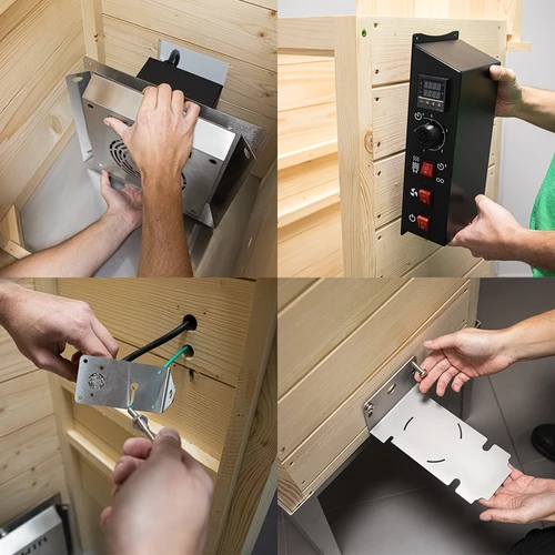 Trädgårdsrökugn i trä 200 L – dragON Wood 100E med elektrisk värmemodul och styrenhet - 12