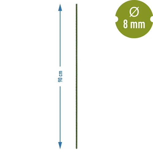 Trädgårdsstöd Bioogród – belagda stål, 0,9 m, fi 8 mm, 10 st. - 3
