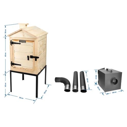 Trärök 60 cm, med eldstad - 6