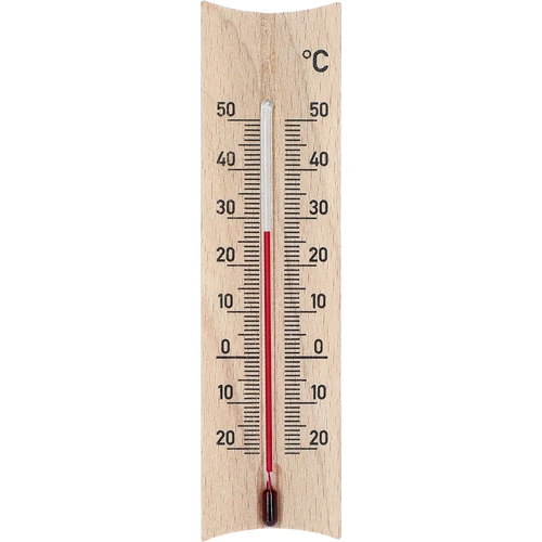 Trärumstermometer (-20 till +50°C), ljusbrun, 15 cm