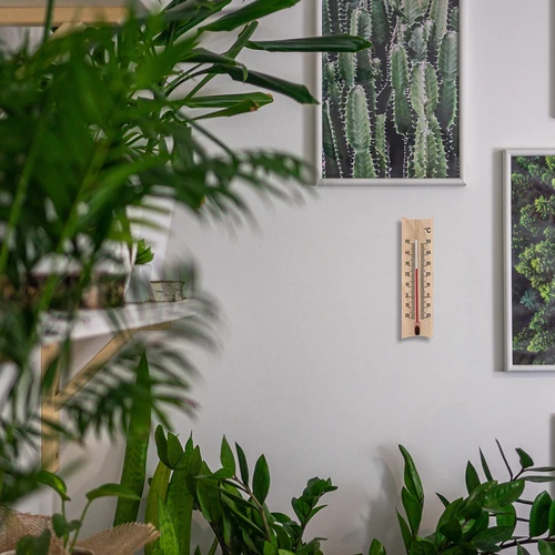 Trärumstermometer (-20 till +50°C), ljusbrun, 15 cm - 7
