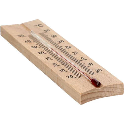 Trärumstermometer (-20 till +50°C), ljusbrun, 15 cm - 4