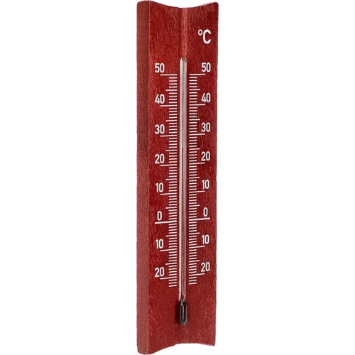 Trärumstermometer (-20 till +50°C), mahognyfärg, 15 cm - 2