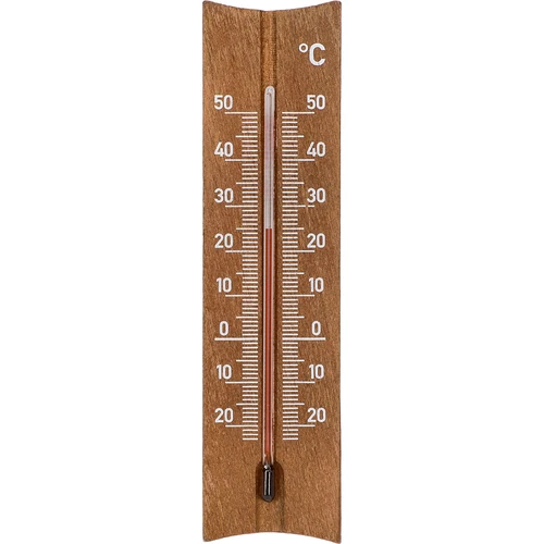 Trärumstermometer (-20 till +50°C), mörkbrun, 15cm