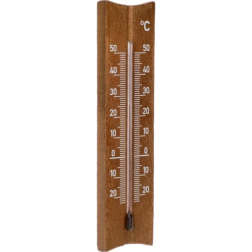 Trärumstermometer (-20 till +50°C), mörkbrun, 15cm - 2