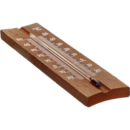 Trärumstermometer (-20 till +50°C), mörkbrun, 15cm - 4