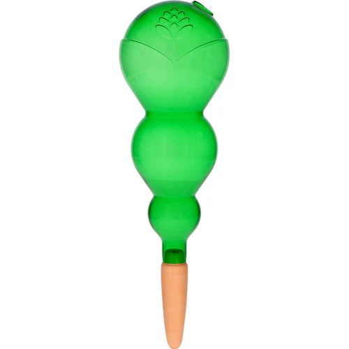 Tredubbel bevattningskula (trekammare), genomskinlig grön med keramisk fot, 600ml