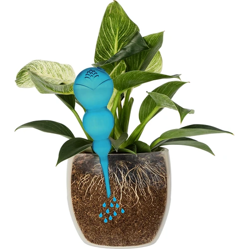 Tredubbel bevattningskula (trekammare), transparent blå, 600 ml - 3