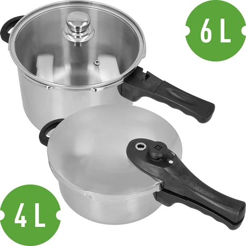 Tryckkokarset i rostfritt stål, 4 och 6 L - 3