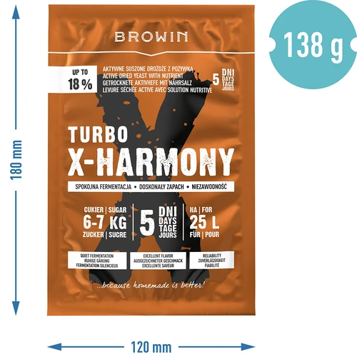 Turbojäst X-Harmony 18%, 25 L, 138 g - 6