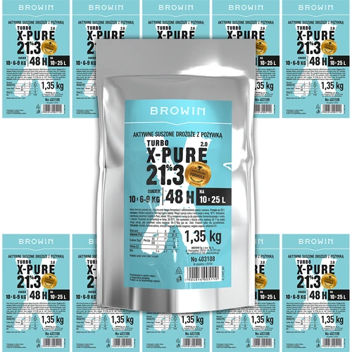 Turbojäst X-Pure 21,3%, 10 x 25 L, 1,35 kg - 6