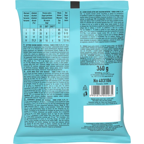 Turbojäst X-Pure 21,3 %, 100 L - 2