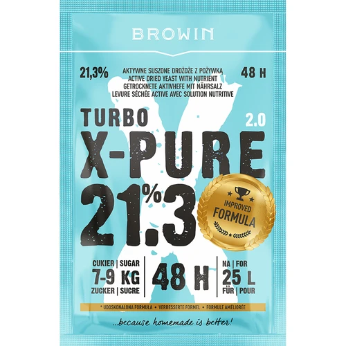 Turbojäst X-Pure 21,3% 48h, 25 L
