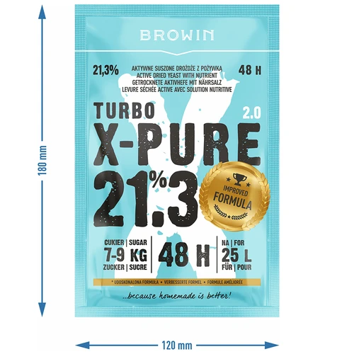 Turbojäst X-Pure 21,3% 48h, 25 L - 5