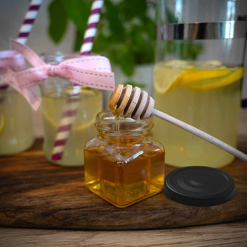 Twist-off burk 120ml - Fyra hörn fi 53 med svart lock, 6st - 9