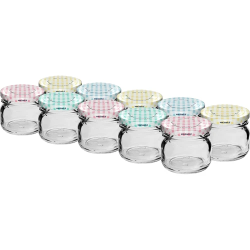 Twist-off burk 30 ml med färgat lock fi 43 - 10 st.