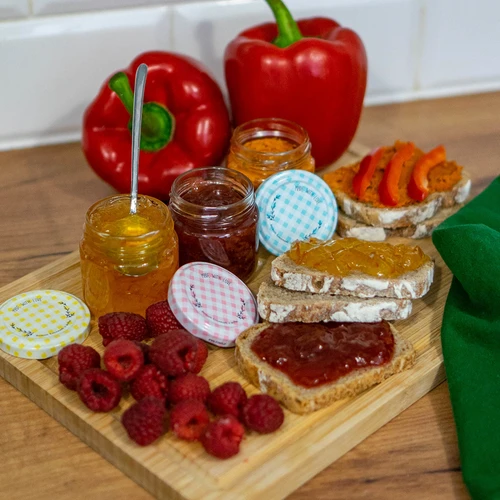 Twist-off burk 30 ml med färgat lock fi 43 - 10 st. - 5