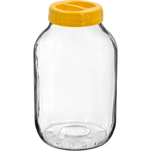 Twist-off burk 4 L och plastlock fi 100 med handtag