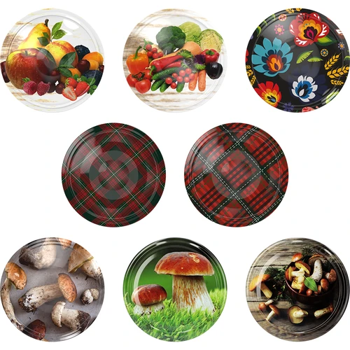 Twist-off burk 500ml "Omvänd Amfora" med färgglatt lock fi 82/6, 6 st. - 9