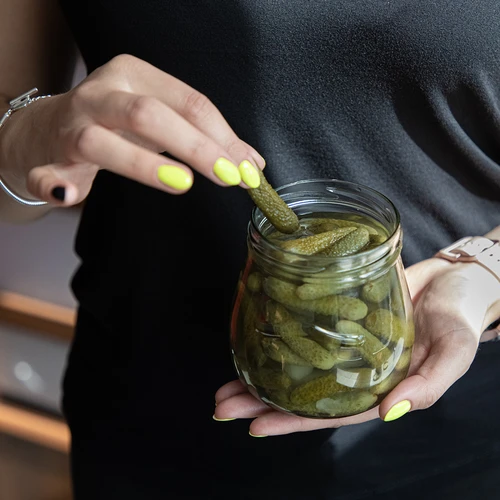 Twist-off burk 500ml "Omvänd Amfora" med svart lock fi 82/6, 6 st. - 11