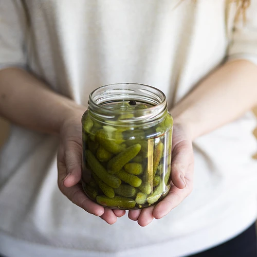 Twist-off burk, tjockis 580ml med guldfärgat lock fi82/6, 6 st. - 7