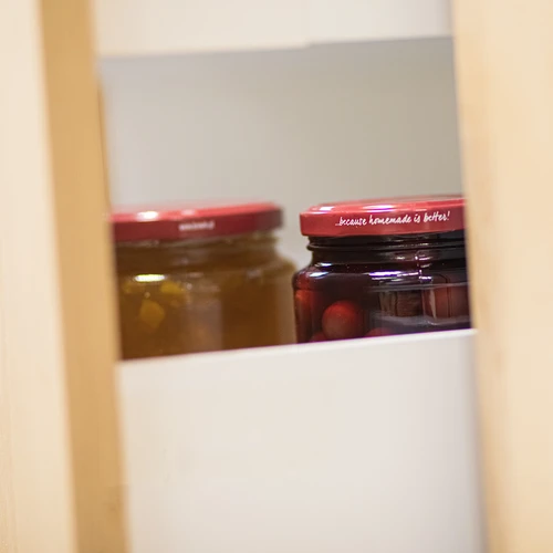 Twist-off burk, tjockis 580ml med vinrött lock fi82/6, 6 st. - 7