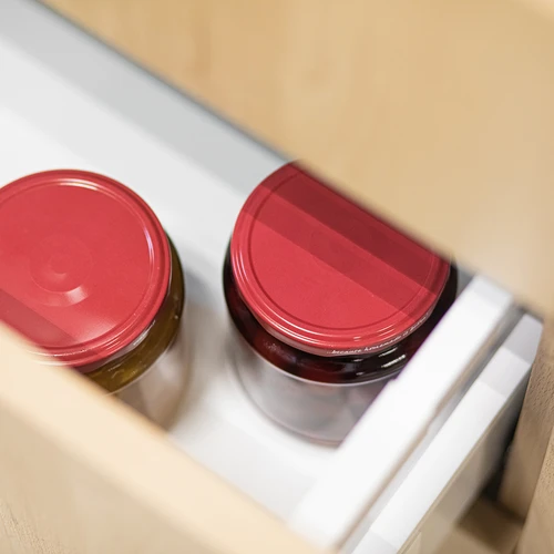 Twist-off burk, tjockis 580ml med vinrött lock fi82/6, 6 st. - 8