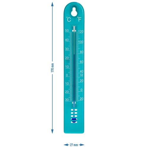 Universell termometer (-30 till +50°C), 17 cm, blå - 4