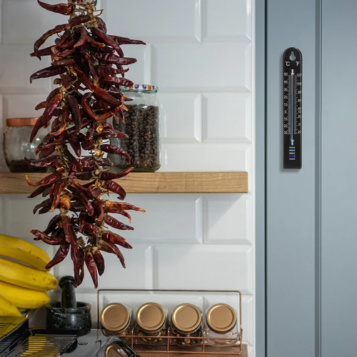 Universell termometer (-30 till +50°C), 17 cm, svart - 6