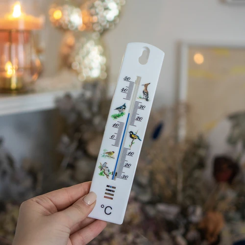 Universell termometer med grafik - fåglar (-30°C till +50°C) 20cm - 3