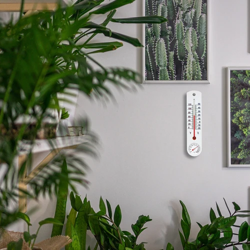 Universell vit termometer med hygrometer (-20°C till +50°C) 25cm - 5