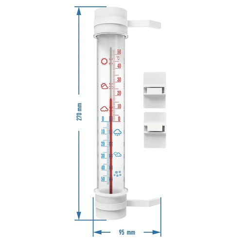 Utomhustermometer (-50°C till +50°C) 23cm mix, tillverkad i Polen - 2