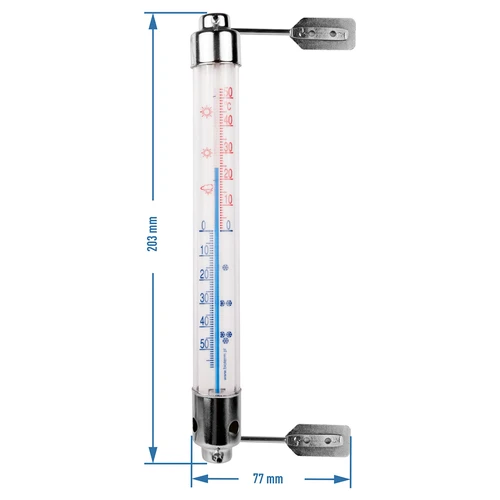 Utomhustermometer med metallram (-50°C till +50°C) 20cm - 2