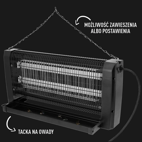 UVA insektslampa 20 W, svart - 5