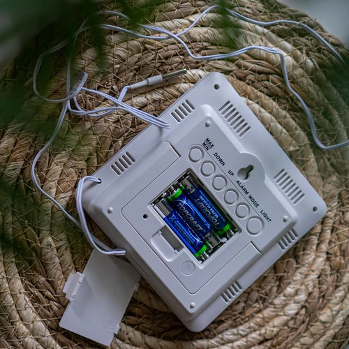 Väderstation – elektronisk, bakgrundsbelyst, sond, vit - 12