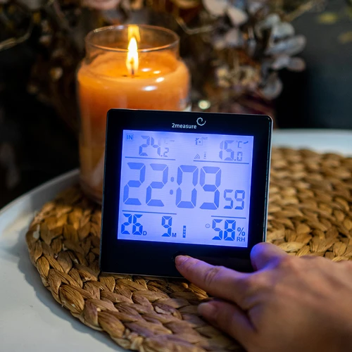 Väderstation RCC, DCF – elektronisk, trådlös, belyst sensor, svart - 10