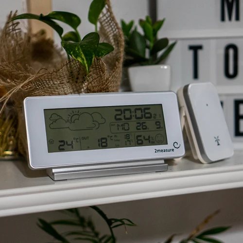 Väderstation RCC, DCF – elektronisk, trådlös, belyst sensor, vit - 10